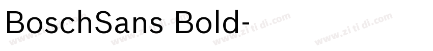 BoschSans Bold字体转换